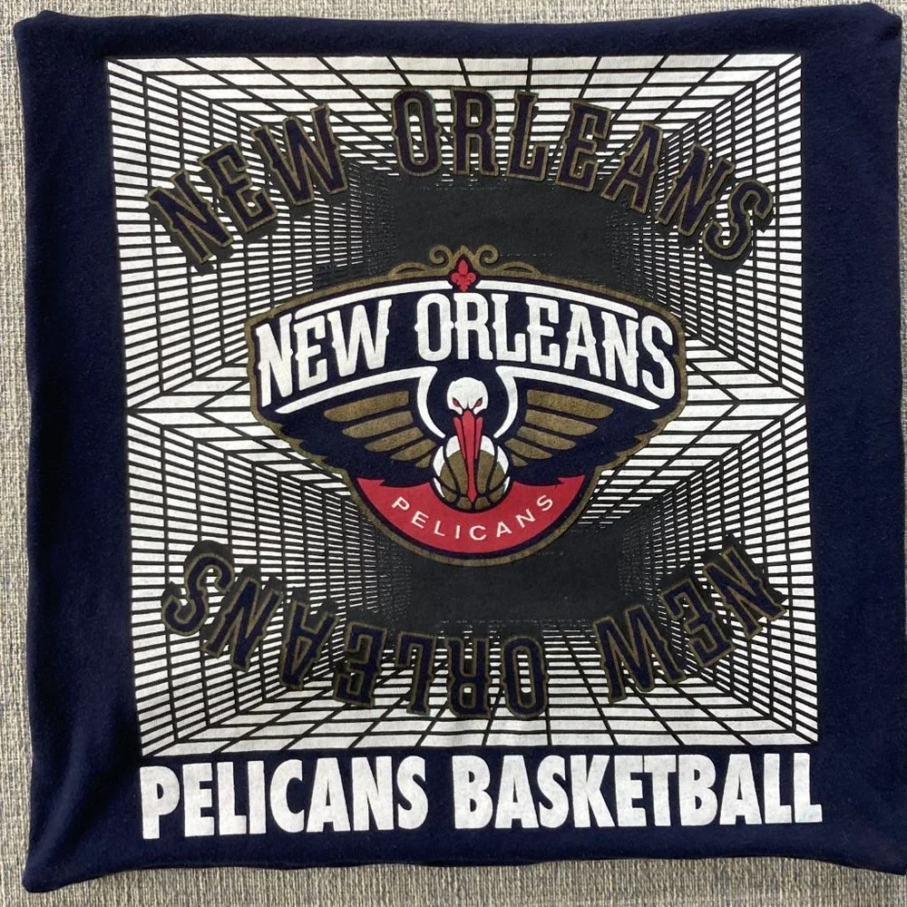 New Orleans Pelicans NBA 16X16 retro sports T-shirt THROW PILLOW COVER